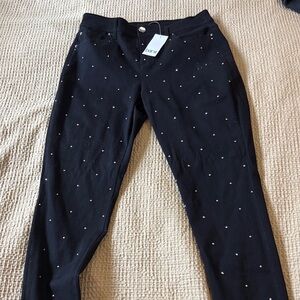 Bar III Black Studded Skinny Pants